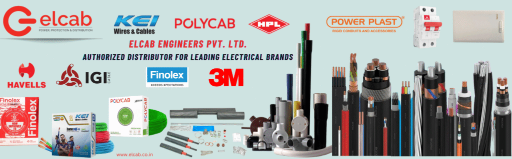 Elcab Cables – Authorized distributors of KEI, Polycab, Finolex & 3M. Buy HT/LT electrical cables, wires & jointing kits at wholesale prices in Bangalore.