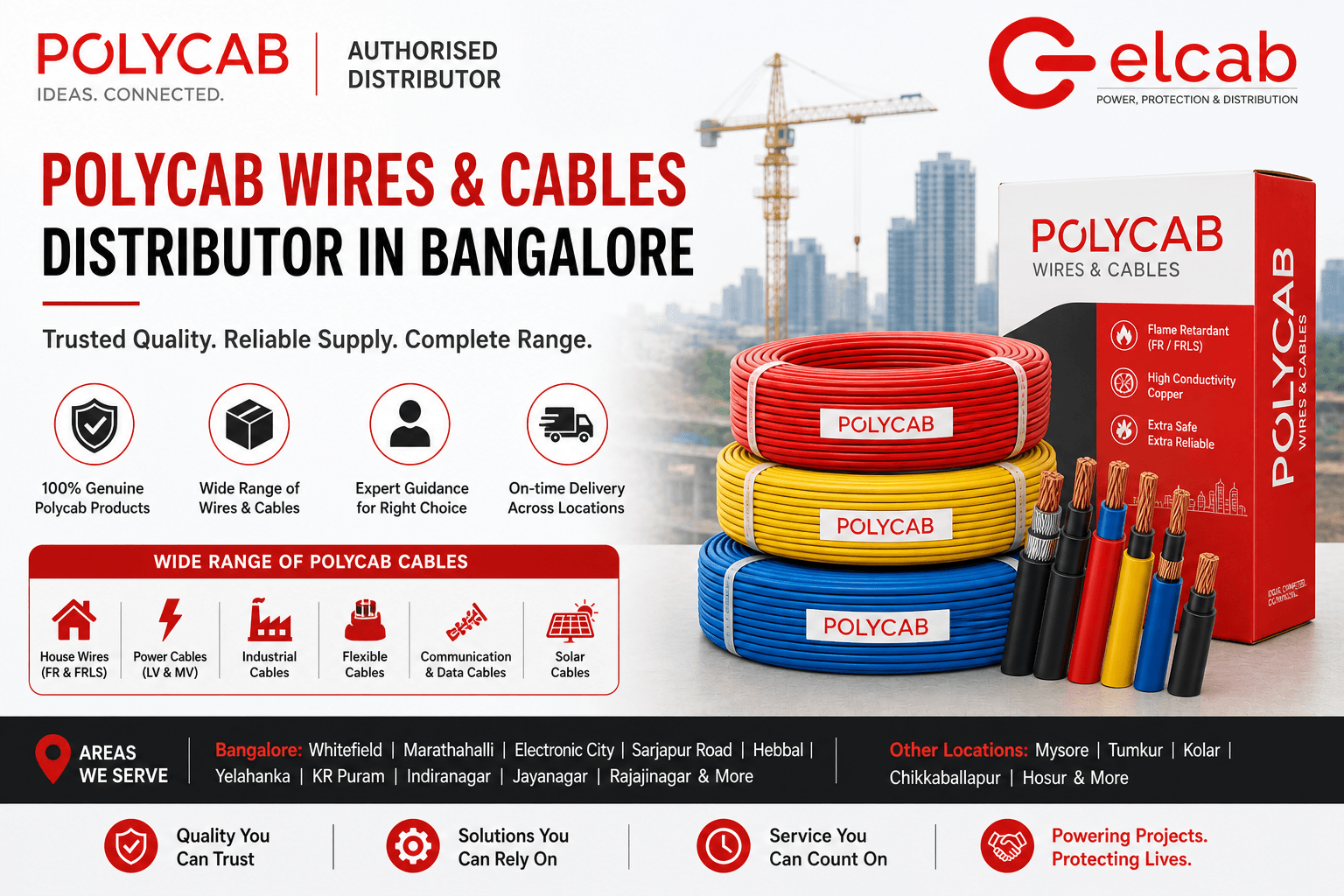 Polycab wires distributor in Bangalore