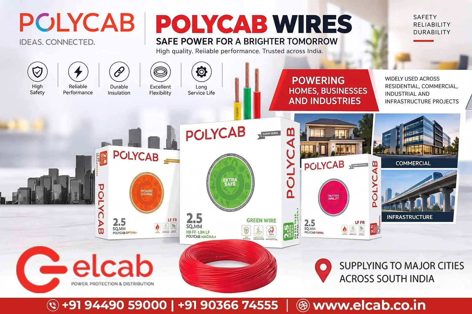 Polycab Wires | Premium Electrical Wires & Cables | Elcab