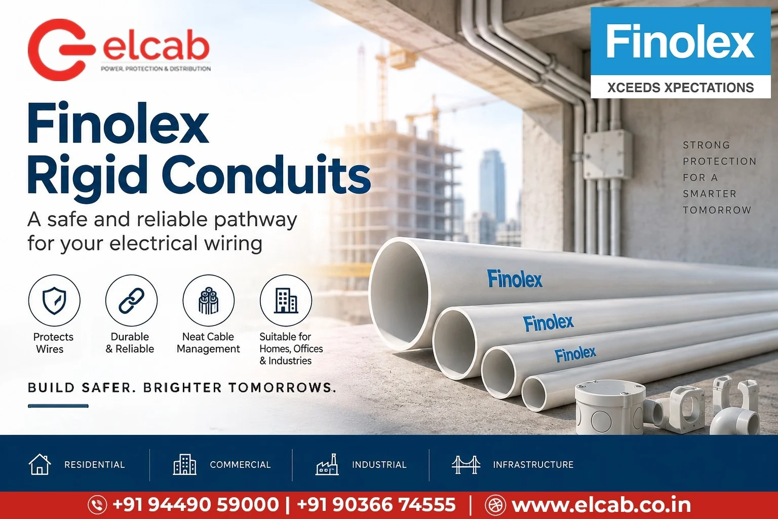 Finolex Rigid Conduits – A Guide to Applications, Benefits & Selection